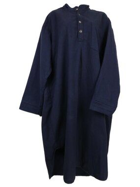 Snooz Pajamas Unisex One Size Blue Sleep Dress Cotton Front Pocket BIG Vintage